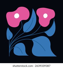 Groovy funky flower Dynamic and Colorful Graphic Floral Pattern for a Vibrant and Timeless Aesthetic Appeal