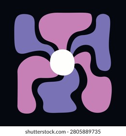 Groovy funky flower Dynamic and Colorful Graphic Floral Pattern for a Vibrant and Timeless Aesthetic Appeal