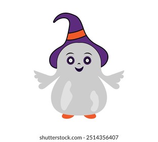 Groovy Ghost Vibes Halloween Ghost | Vector illustration.