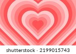 Groovy heart romantic background vector