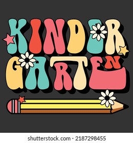 Groovy Hello Kindergarten Vibes Retro Teacher