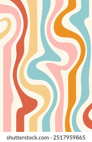 Groovy hippie 70s background for poster