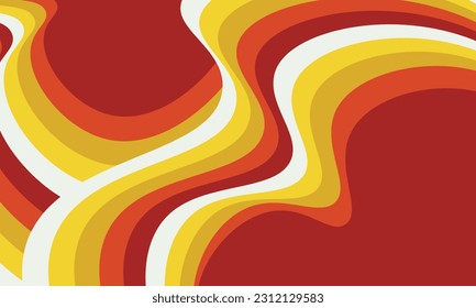 groovy hippie 70s background. Vector illustration