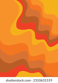Groovy hippie 70s background. Waves, swirl, twirl pattern. Twisted and distorted vector texture in trendy retro psychedelic style