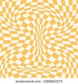 Groovy hippie 70s background. Waves, swirl, twirl, flower, rays pattern. Twisted and distorted vector in retro psychedelic style. Y2k aesthetic.