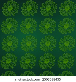 Groovy hippie 70s backgrounds. flower vector texture in trendy retro psychedelic style. Y2k aesthetic. texture green background, pattern