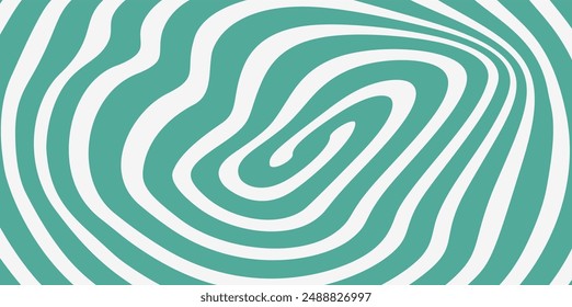 Fondos hippie de los años 70. Patrón distorsionado de fondo de onda de ilusión óptica. Estructura de líneas rayadas de efecto ondulado.