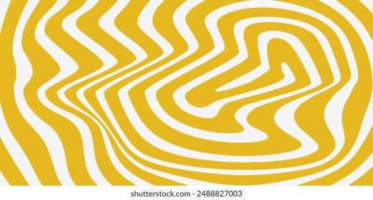 Groovy hippie 70s backgrounds. Pattern distorted optical illusion wave background. Ripple effect striped lines structure.