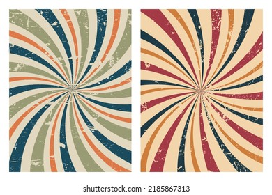 Groovy hippie 70s backgrounds with waves swirl twirl pattern