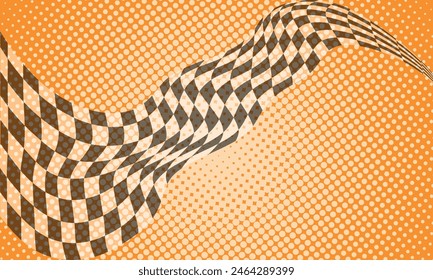 Groovy hippie 70s backgrounds. Waves, swirl, twirl pattern. Twisted and distorted vector texture in trendy retro psychedelic style. Y2k aesthetic.
