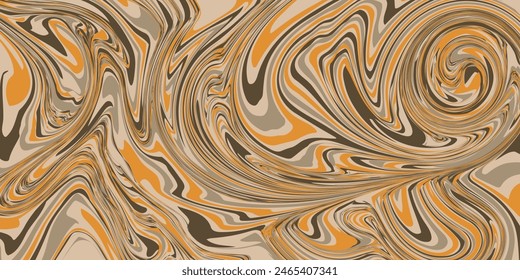 Groovy hippie 70s backgrounds. Waves, swirl, twirl pattern	
