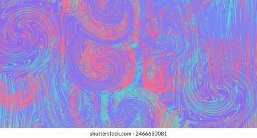 Groovy hippie 70s backgrounds. Waves, swirl, twirl pattern