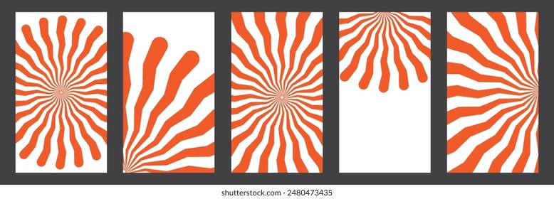 Groovy hippie 70s backgrounds. Waves, swirl, twirl pattern. Twisted and distorted vector texture in trendy retro psychedelic style. Trendy graphic print. Vector illustration. 11:11