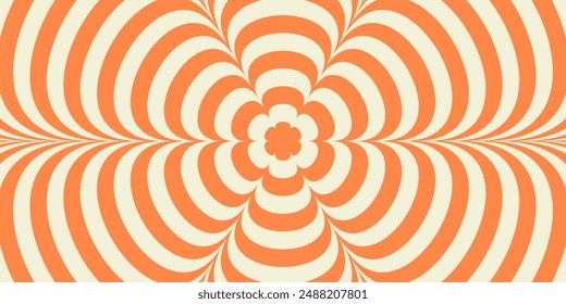 Groovy hippie 70s backgrounds. Waves, swirl, twirl pattern