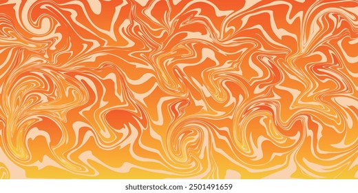 Groovy hippie 70s backgrounds. Waves, swirl, twirl pattern