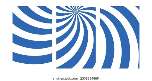 Groovy hippie 70s backgrounds. Waves, swirl, twirl pattern. Twisted and distorted vector texture in trendy retro psychedelic style. Y2k aesthetic.