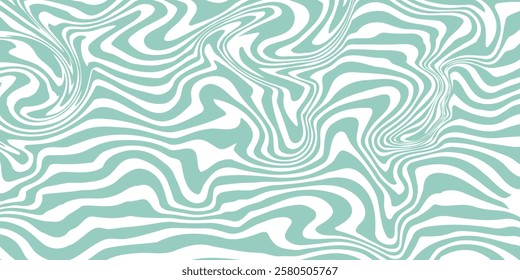 Groovy hippie 70s backgrounds. Waves, swirl, twirl pattern. Twisted and distorted vector texture in trendy retro psychedelic style. Y2k aesthetic.