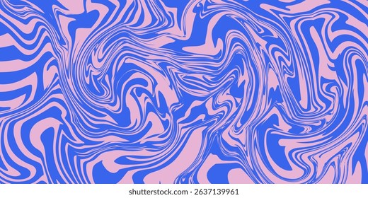 Groovy hippie 70s backgrounds. Waves, swirl, twirl pattern	
