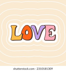 Groovy hippie 70s posters. Funny cartoon elements etc. Vector cards in trendy retro psychedelic cartoon style. Vector backgrounds. Stay groovy. Good vibes.