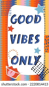 Groovy hippie 70s posters, Vector cards in trendy retro psychedelic cartoon style. Good vibes.