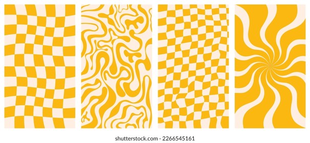 Fundo xadrez amarelo Imagens de Stock de Arte Vetorial