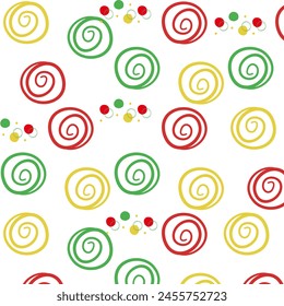 
Groovy Hippie Hintergründe. Zickzack-Hintergründe. Wellen, Wirbel, Wirbel-Muster. Verdrehte und verzerrte Vektorgrafik Textur im trendigen Retro Psychedelic Stil.
Farbige Kreise Textur