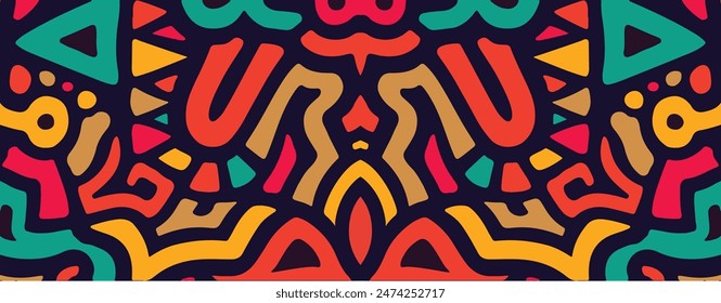 Groovy hippie funky Hand drawn abstract  decorative pattern design background. you can use it as fabric design, 11oz, 15oz mug design, wallpaper and ETC. Ready to print!