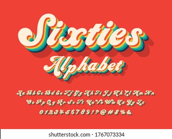 A Groovy Hippie Style Alphabet Design