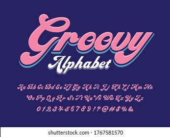 A Groovy Hippie Style Alphabet Design