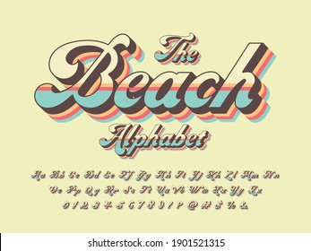 A Groovy Hippie Style Alphabet Design