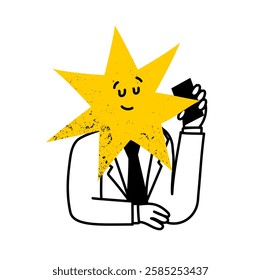 Groovy hipster 90s style stickers illustration, retro doodle illustration for the patches, stickers, labels, tags, stamps.