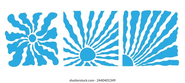 Groovy isolated element for banner, poster