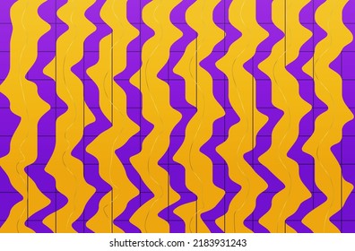 Groovy Liquid Background, Abstract Wave, Yellow Line, Torn Edge. Contrasting Vector Pattern. Concept Of Psychedelic Emotional, Unbalanced State, Depression. Marble Groovy Texture, Cool Wavy Graphic.