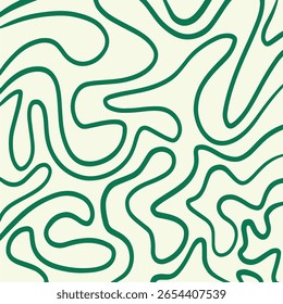 Padrões lineares líquidos Groovy. formas orgânicas em linhas e contornos. Plano de fundo de arte abstrata de estilo minimalista.