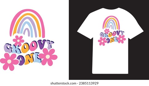 Diseño Groovy de una camiseta, diseño de camisetas groovy, diseño de vectores de groovy, diseño de tipografía