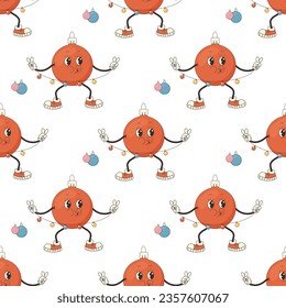 groovy pattern seamless. Christmas xmas new year