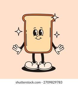 Trozo de pan con carácter en estilo retro.