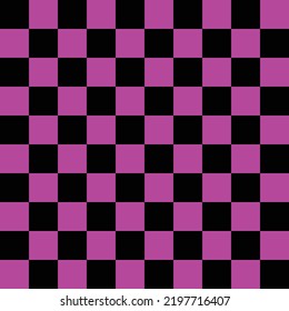Groovy pink and black brigh neon Checkerboard Y2K 90s retro seamless pattern vector background. Abstract vintage 90s nostalgic repeat texture wallpaper, modern trendy textile design