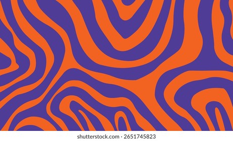 Groovy pink and purple abstract lines twist and curve in a bold artistic composition full of movement and contrast, great for playful creative work.