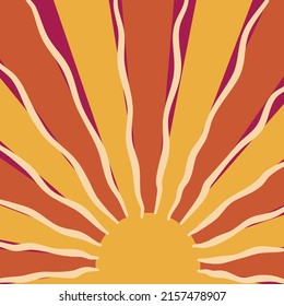 Groovy poster y2k retro background for print design. Spiral vector illustration. Psychedelic print. Vintage background. Cover, poster, wallpaper. 60s, 70s, hippie