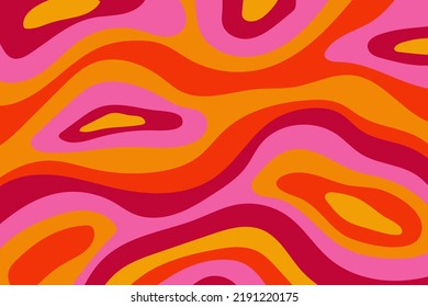 Groovy psychedelic background with colorful design