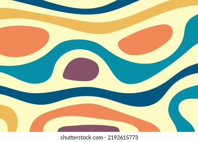 Groovy psychedelic background with colorful design