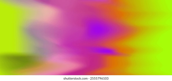 Groovy psychedelic background with paint stains in neon yellow, pink and purple colors.