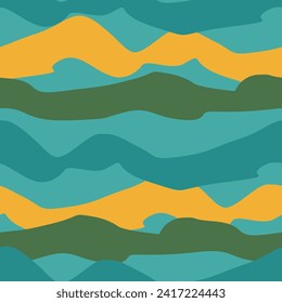 Groovy ondas azul psicodélicas patrón ininterrumpido