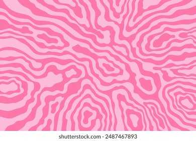 Groovy psychedelic hand drawn background. Abstract horizontal background with colorful waves. Trendy vector illustration in style retro 60s, 70s