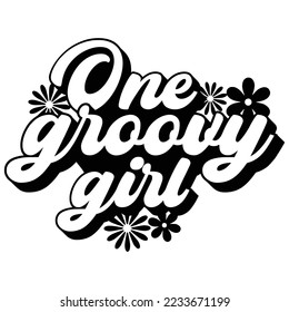 Groovy Quotes Typography Black and White for print