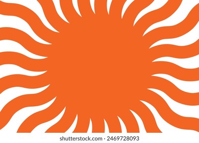 Groovy retro abstract sun backgrounds. Organic doodle shapes in trendy naïve hippie style. Contemporary poster print banner template. vector illustration in yellow colors