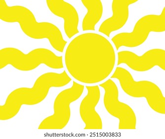 Groovy retro abstract sun backgrounds. Organic doodle shapes in trendy naive hippie 60s 70s style. Contemporary poster print banner template. Horizontal Wavy vector illustration .