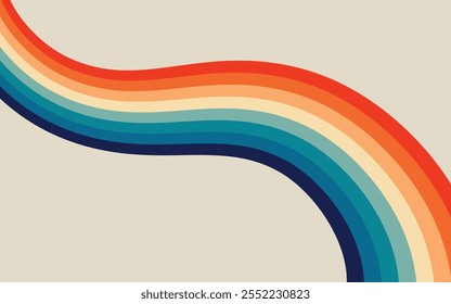 Groovy padrão de fundo retro Vintage grunge listras coloridas fundo	