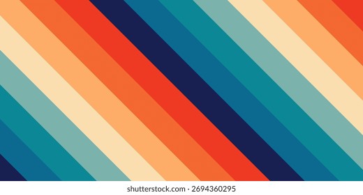 Groovy retro patrón de fondo Antiguas grunge rayas de colores de fondo	